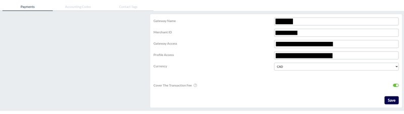 UI to turn on the option for donors to cover the donation fee